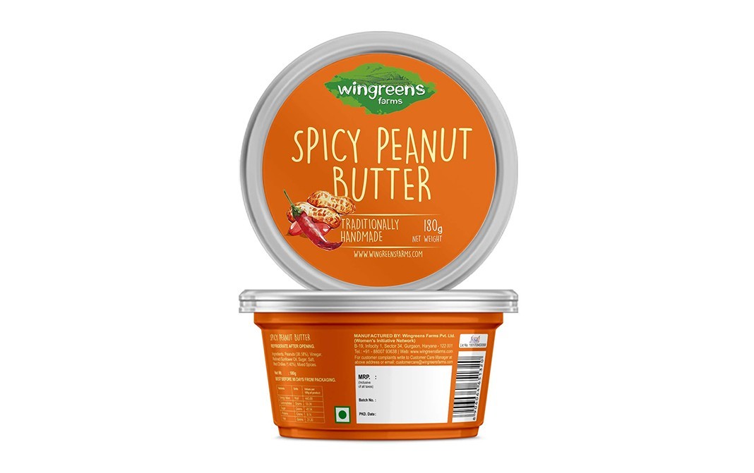 Wingreens Farms Spicy Peanut Butter    Cup  180 grams
